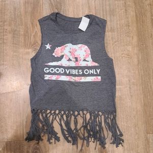 Crop top with fringe